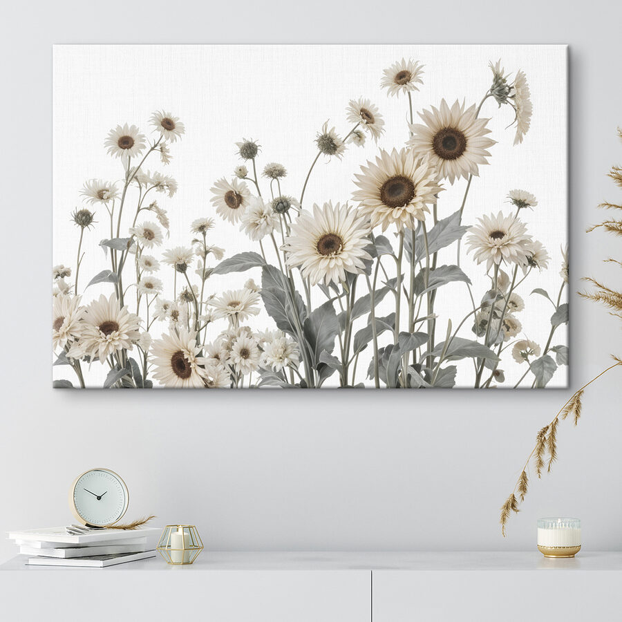 Groupe de fleurs blanches