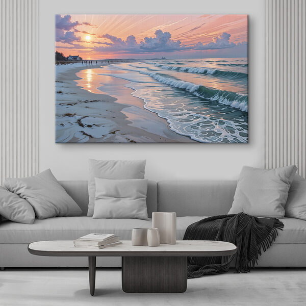 Plage avec des vagues et des gens Plage avec des vagues et des gens
