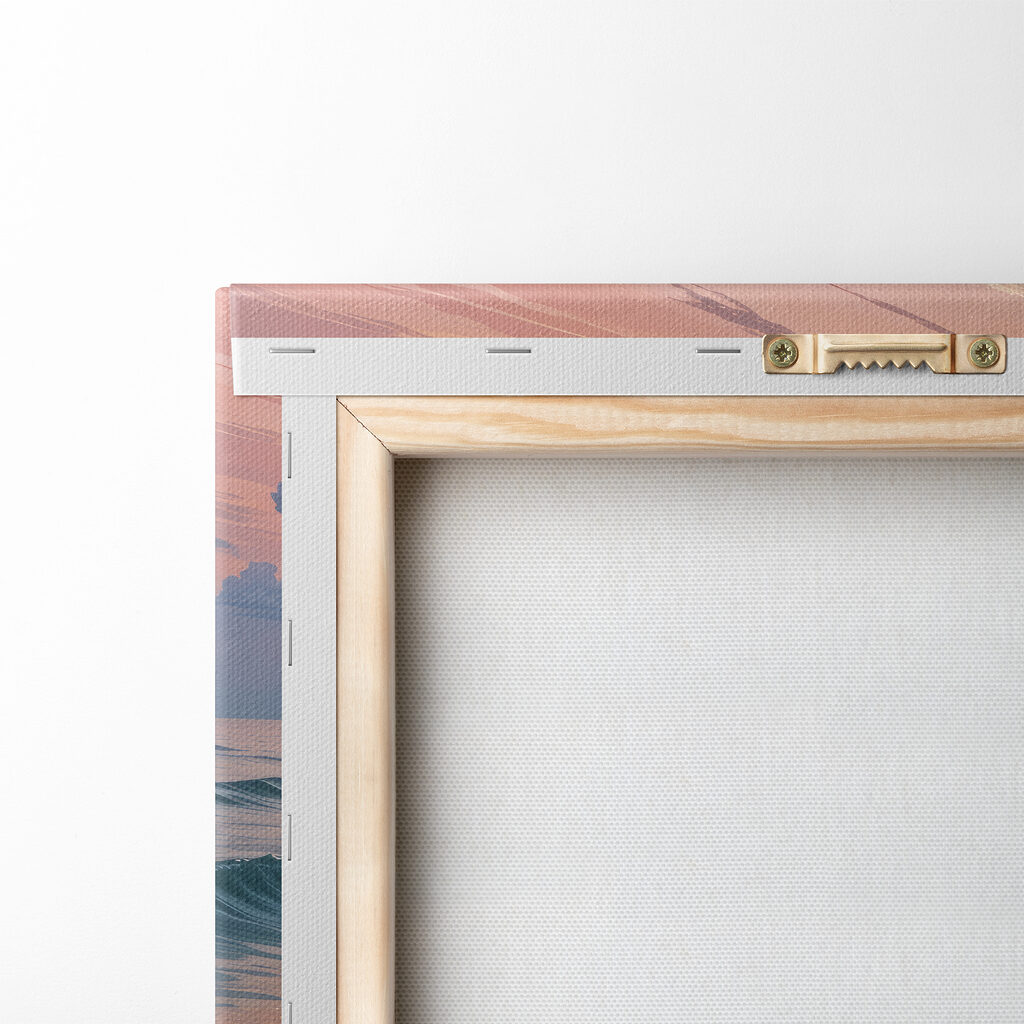 Beach with waves and people on it