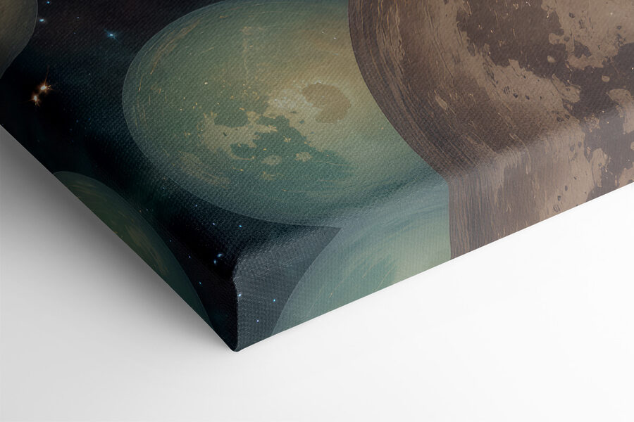 Groupe de planètes dans l'espace