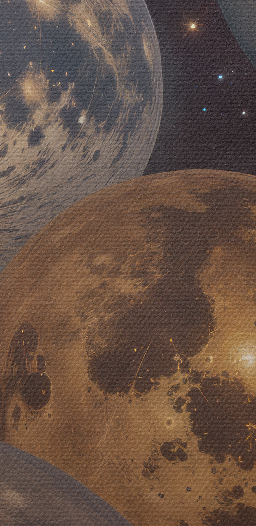 Groupe de planètes dans l'espace