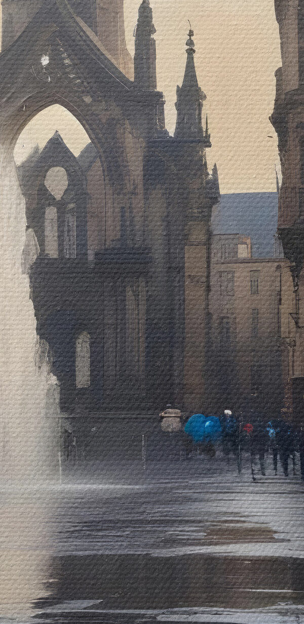 Fontaine dans une cour avec une statue au milieu Fontaine dans une cour avec une statue au milieu