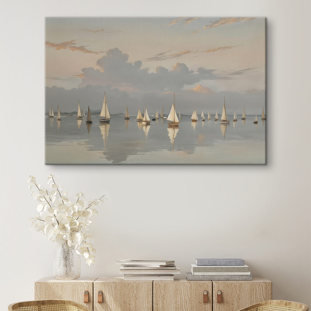 Group of sailboats on a body of water