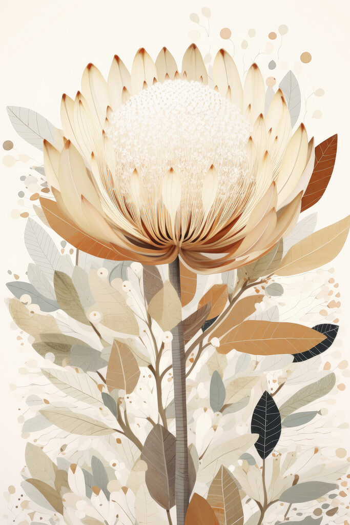 Flower with leaves and petals