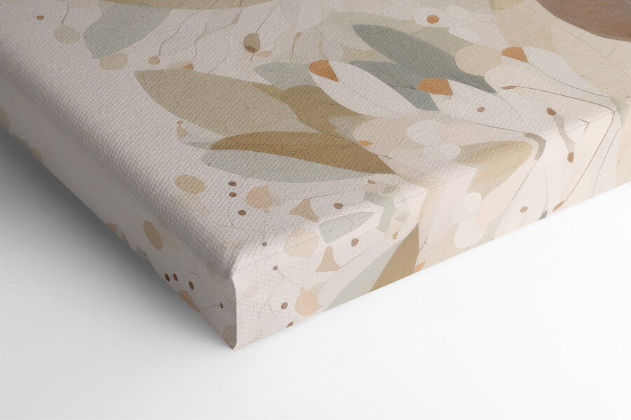 Fleur avec feuilles et pétales