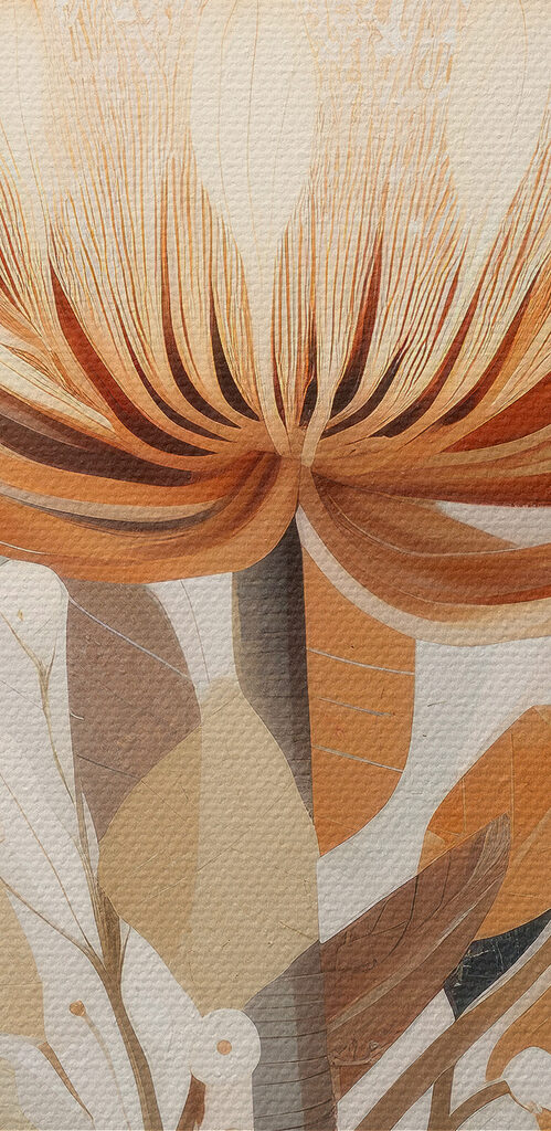 Flower with leaves and petals