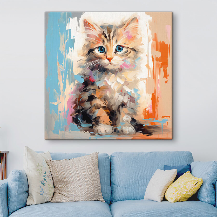 Chat aux yeux bleus