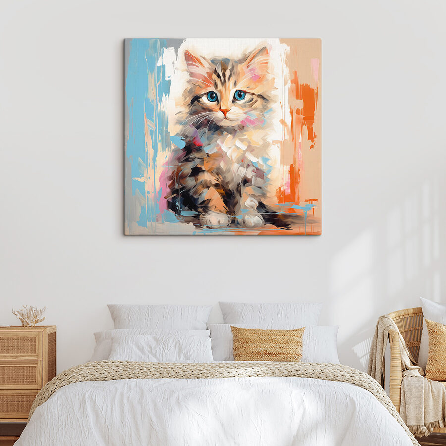 Chat aux yeux bleus