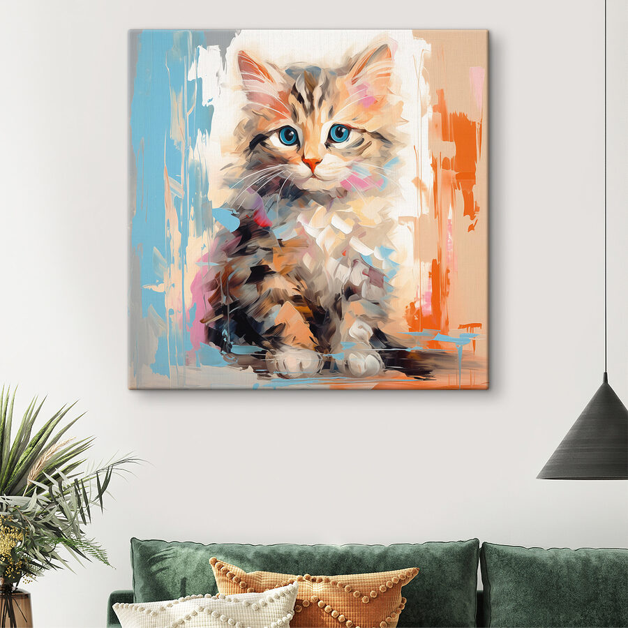 Chat aux yeux bleus
