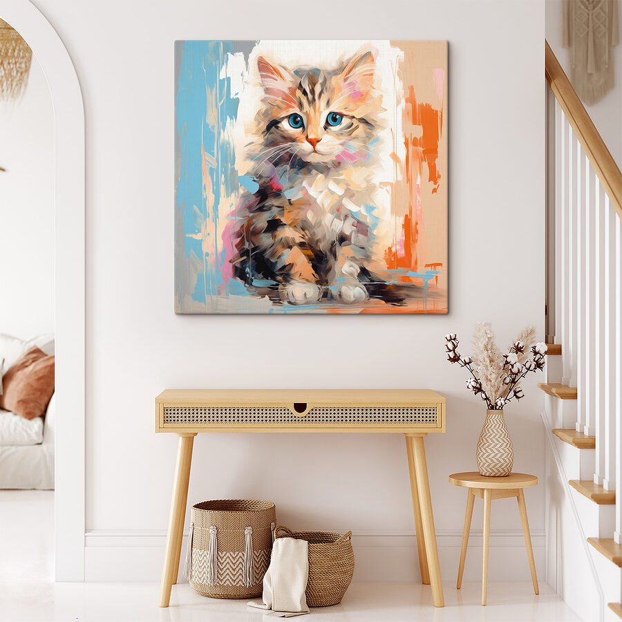 Chat aux yeux bleus