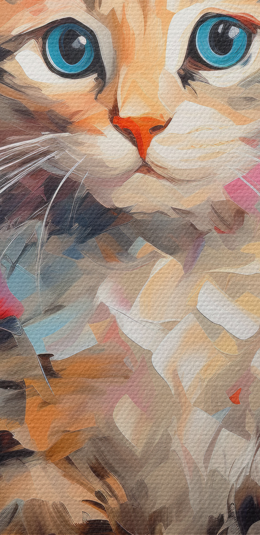Chat aux yeux bleus