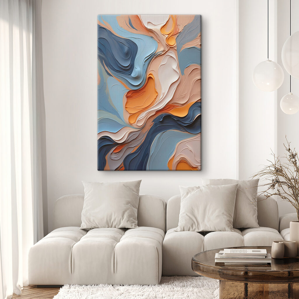 Colorful swirls of paint