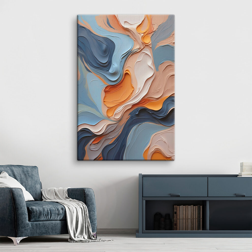 Colorful swirls of paint