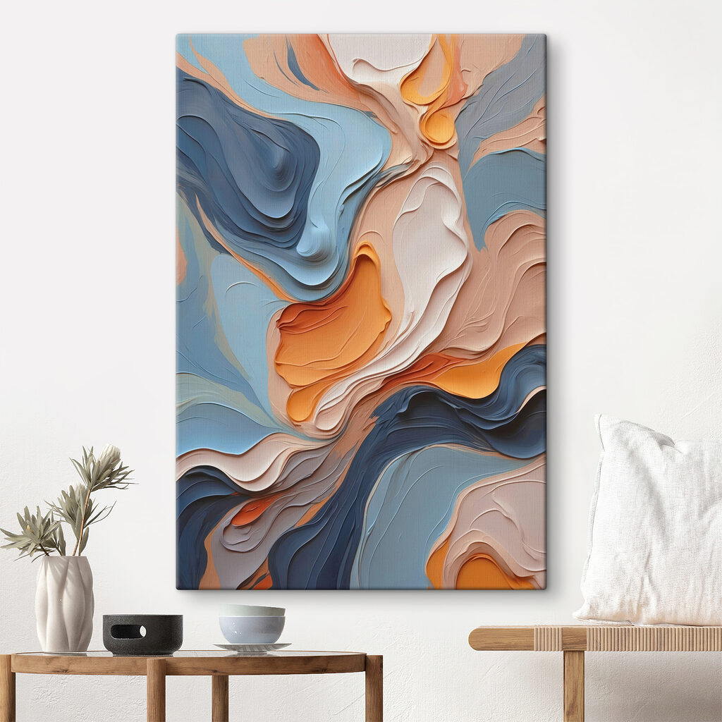 Colorful swirls of paint