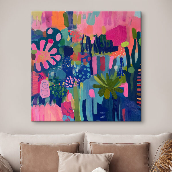 Peinture colorée de fleurs et de plantes Peinture colorée de fleurs et de plantes