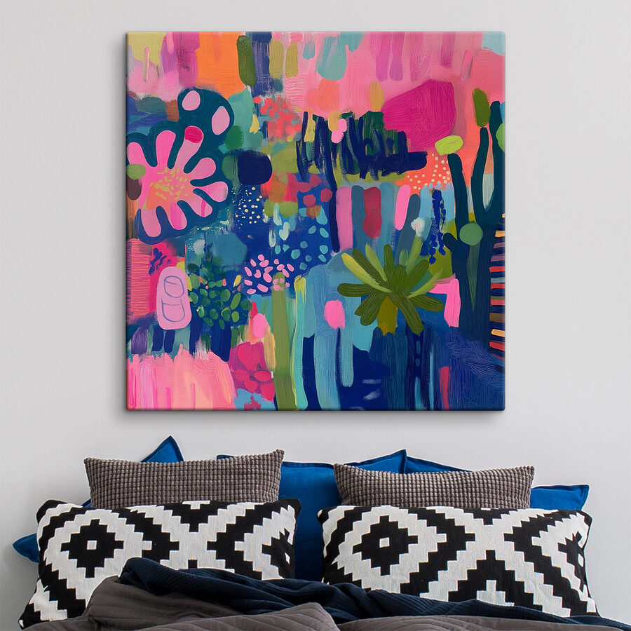 Peinture colorée de fleurs et de plantes Peinture colorée de fleurs et de plantes