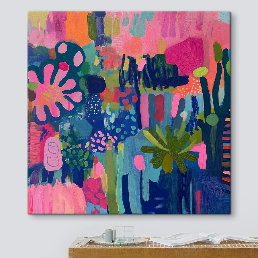 Peinture colorée de fleurs et de plantes Peinture colorée de fleurs et de plantes