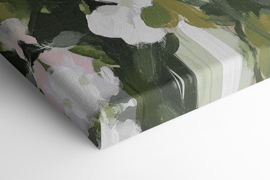 Peinture de fleurs et de feuilles