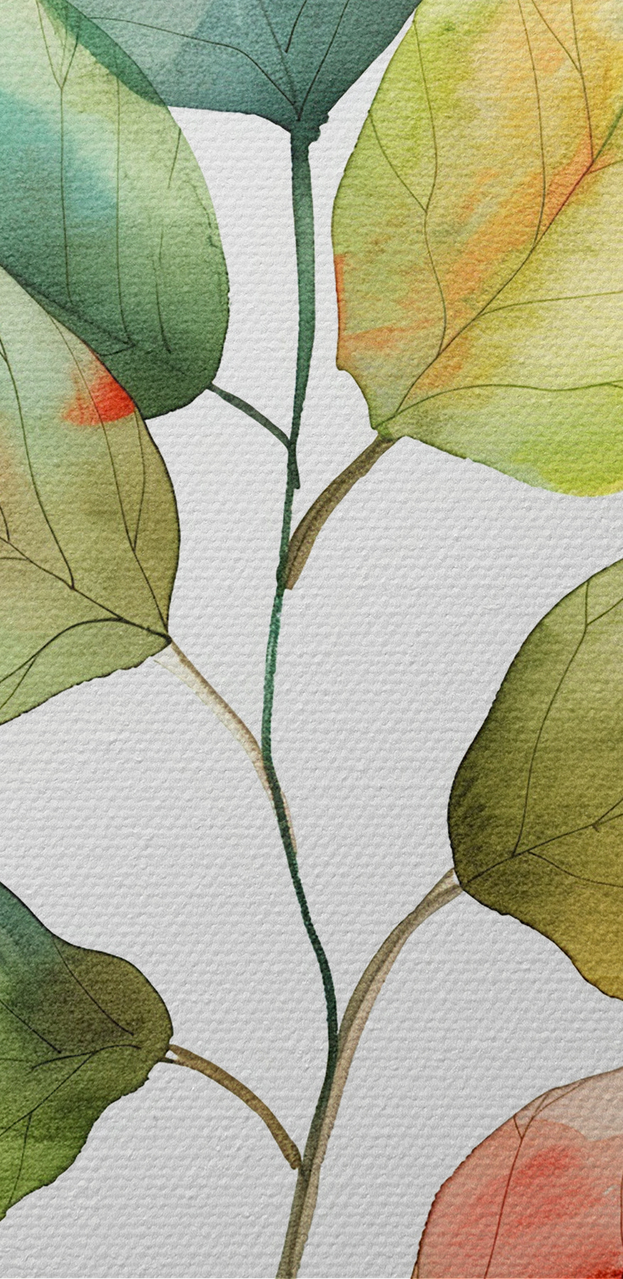 Aquarelle d'une feuille