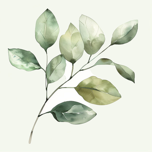 Plante verte feuillue sur fond blanc Plante verte feuillue sur fond blanc