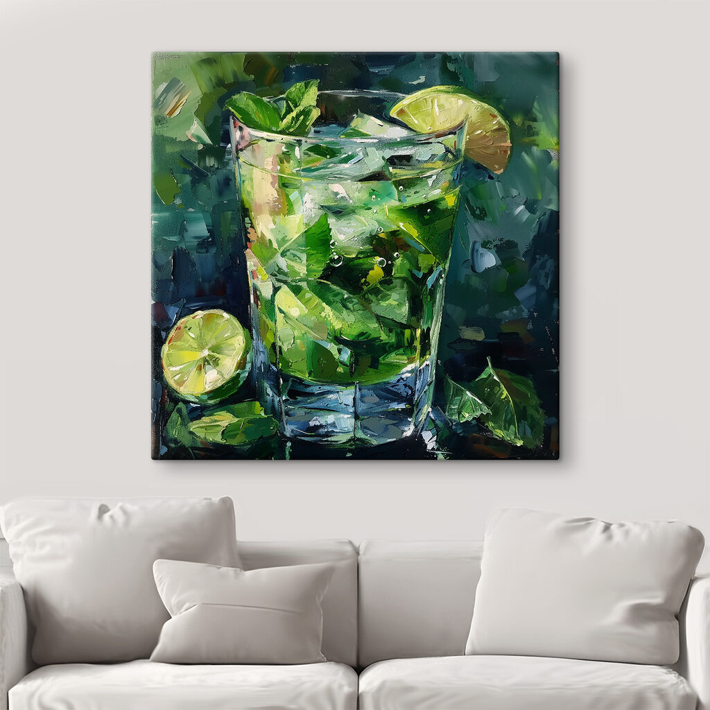 Glass of ice and limes Glass of ice and limes