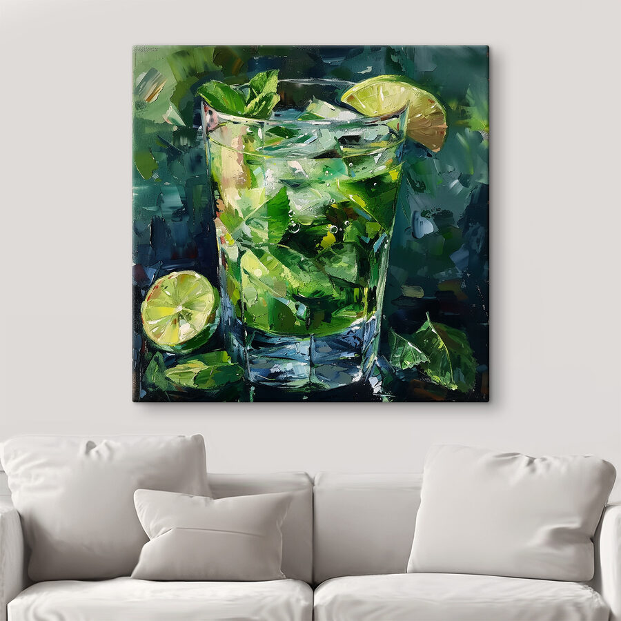 Verre de glace et citrons verts