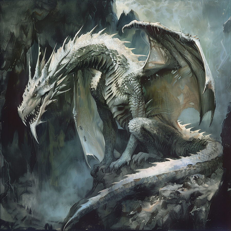 Dragon assis sur un rocher Dragon assis sur un rocher