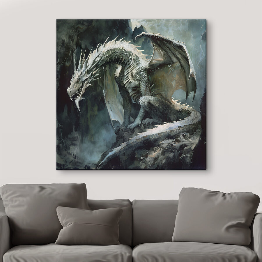 Dragon assis sur un rocher Dragon assis sur un rocher