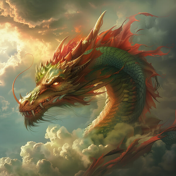Dragon dans les nuages Dragon dans les nuages