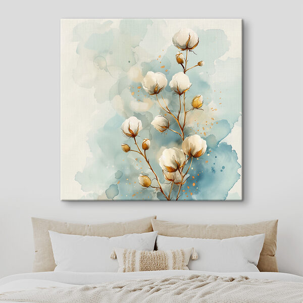 Aquarelle de fleurs de coton Aquarelle de fleurs de coton