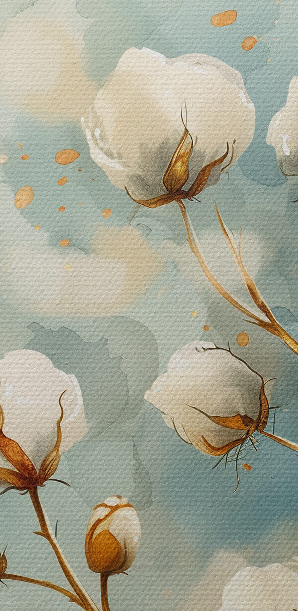 Aquarelle de fleurs de coton Aquarelle de fleurs de coton