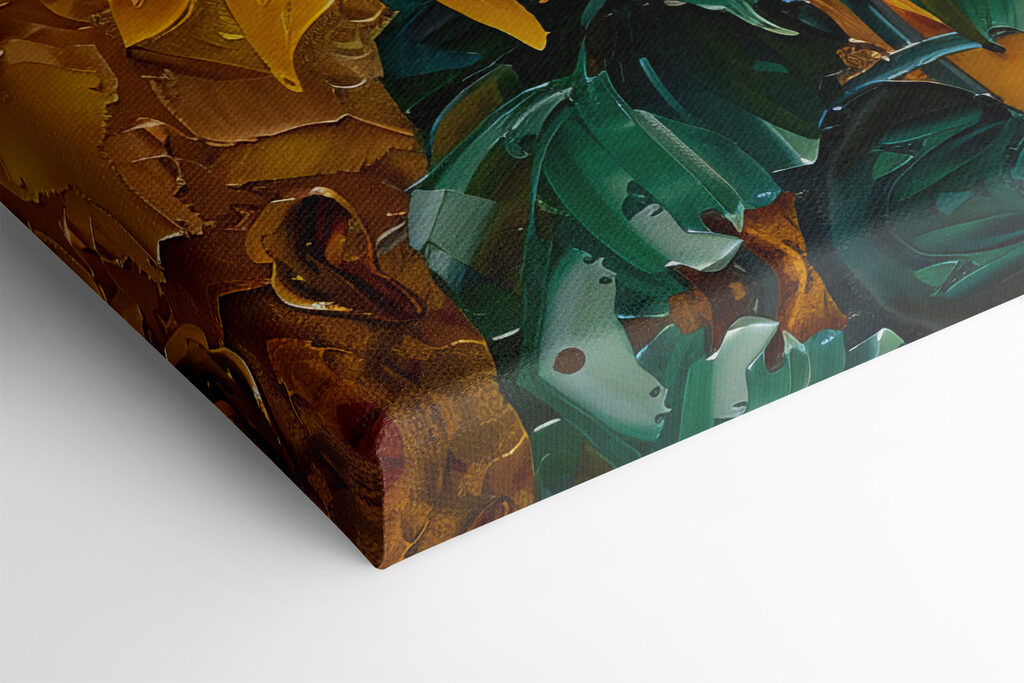 Close up of a painting of sunflowers Close up of a painting of sunflowers