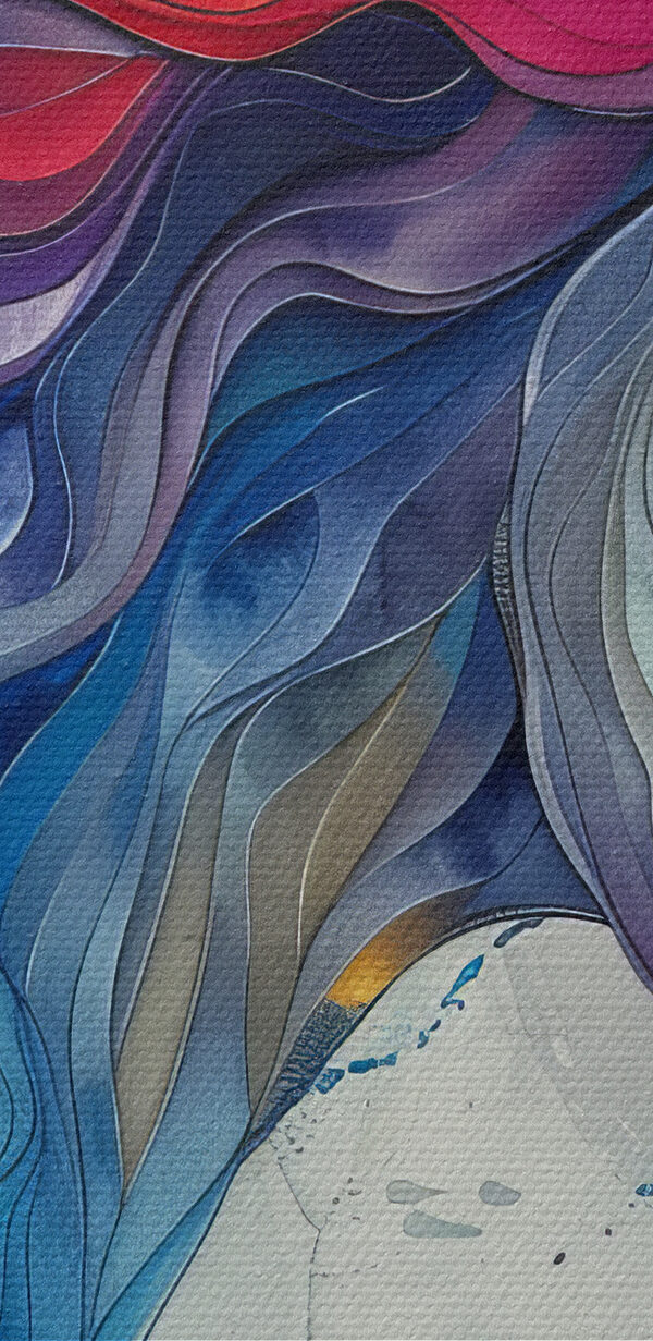 Peinture d'un cheval au poil coloré Peinture d'un cheval au poil coloré
