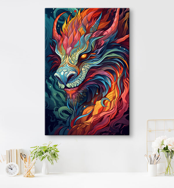 Art coloré d'un dragon Art coloré d'un dragon
