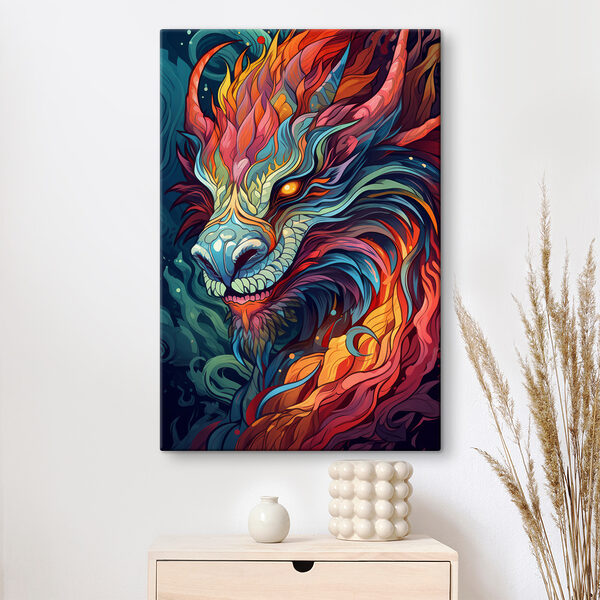 Art coloré d'un dragon Art coloré d'un dragon