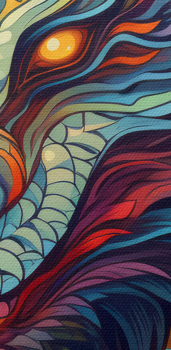 Art coloré d'un dragon Art coloré d'un dragon