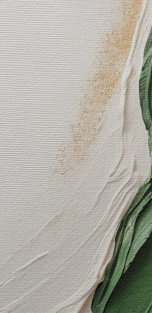 Close up of a painting