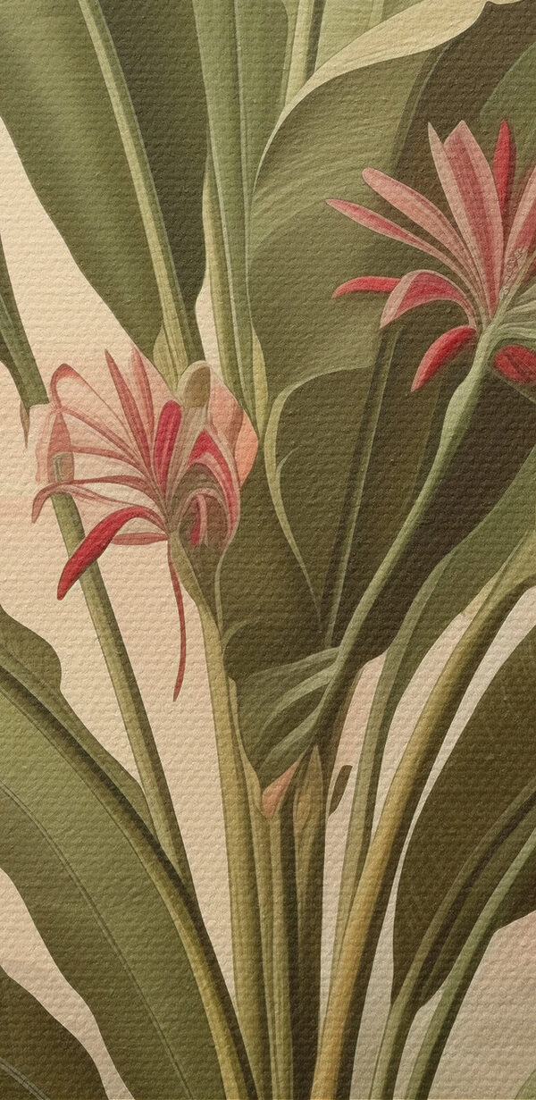 Grande plante avec des fleurs et des feuilles Grande plante avec des fleurs et des feuilles