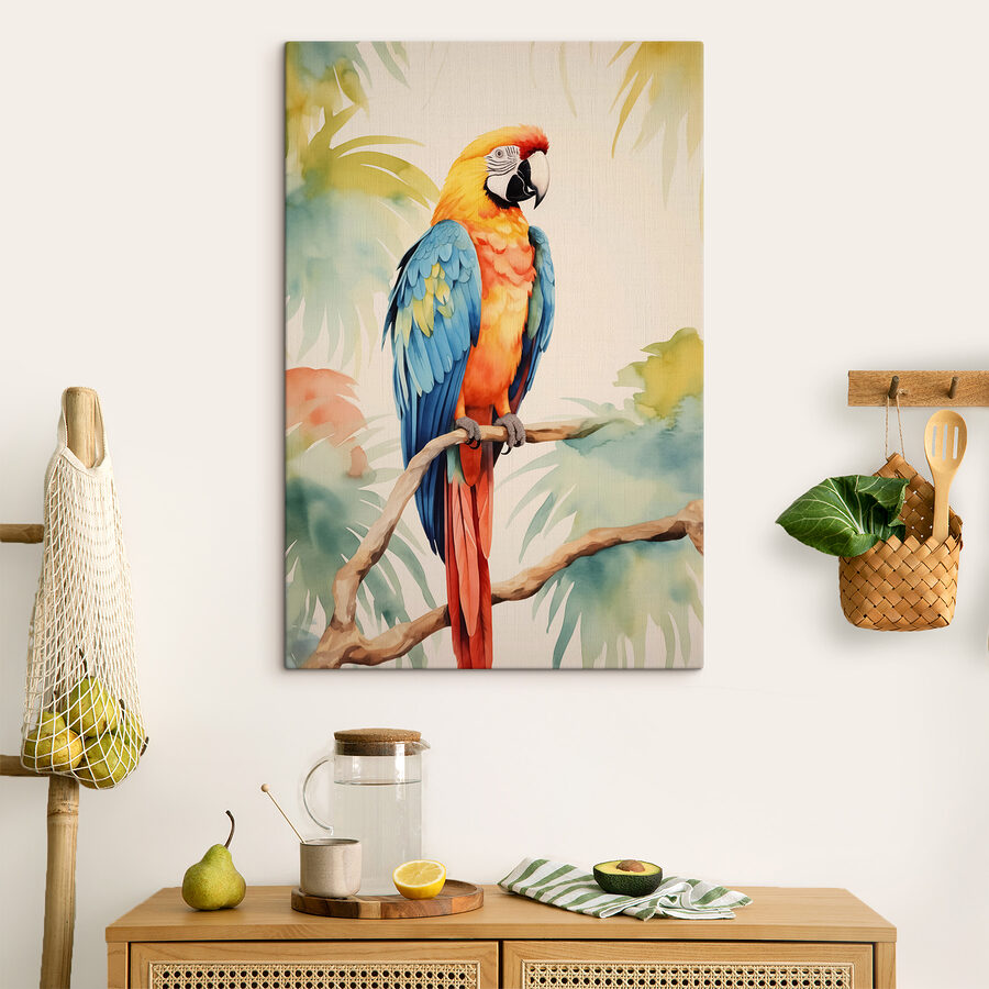 Oiseau coloré sur une branche