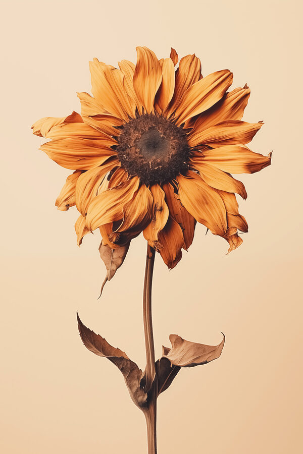 Tournesol avec un centre brun Tournesol avec un centre brun