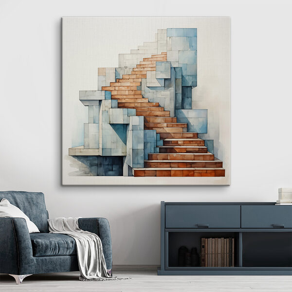 Aquarelle d'un escalier Aquarelle d'un escalier