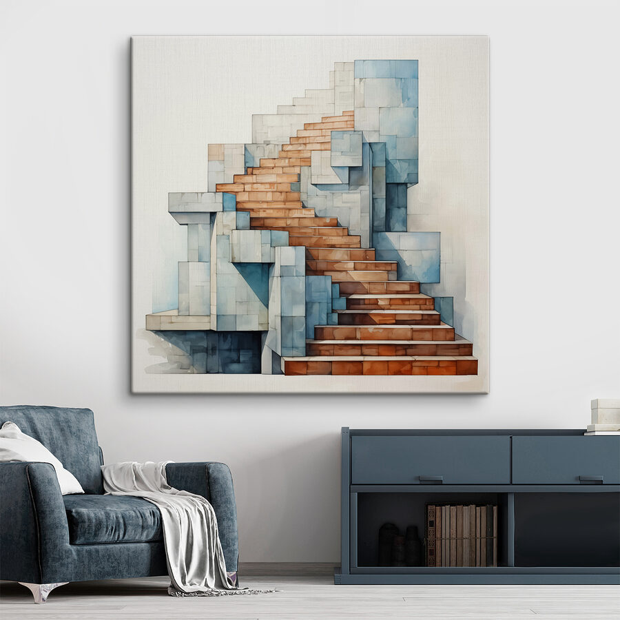 Aquarelle d'un escalier