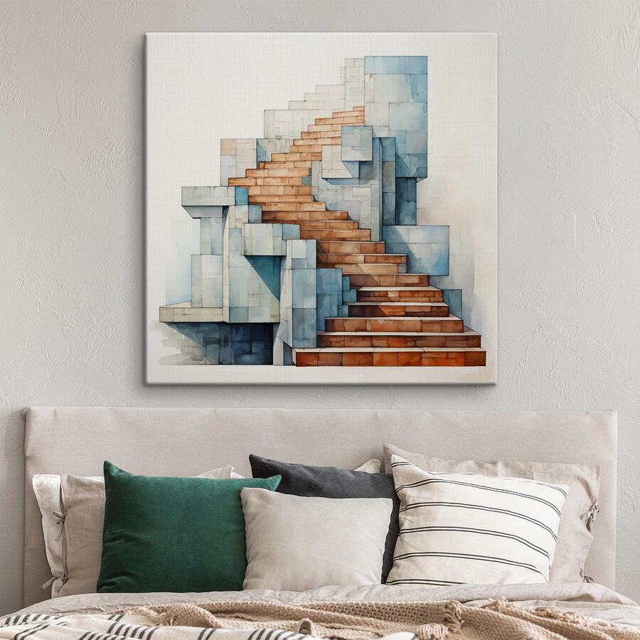 Aquarelle d'un escalier