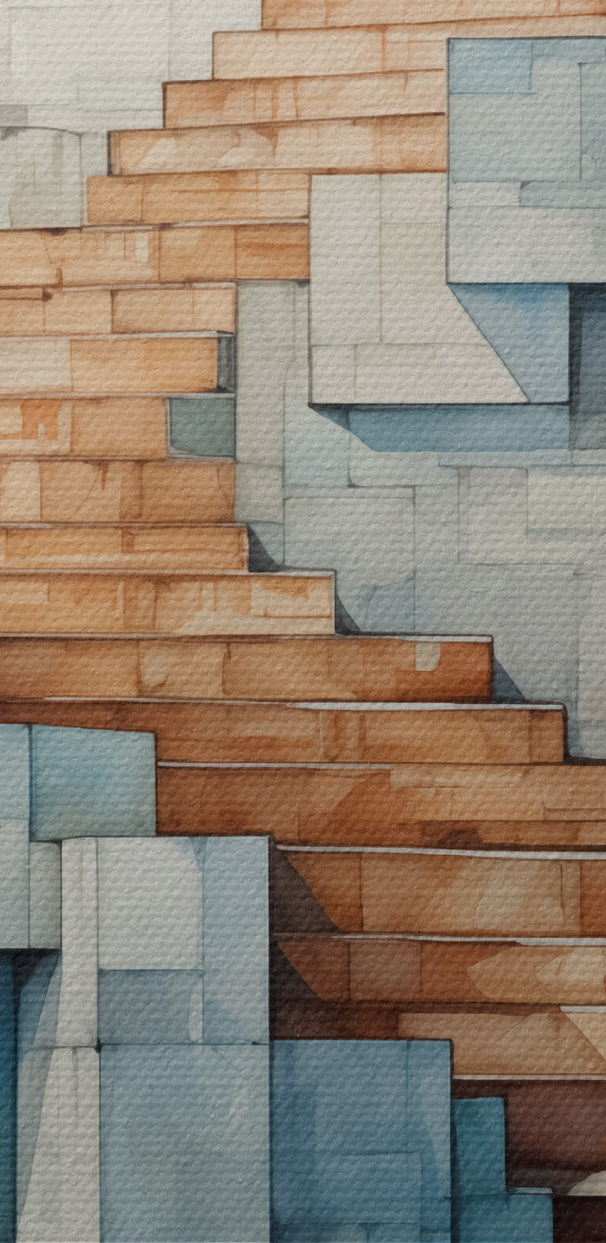 Aquarelle d'un escalier