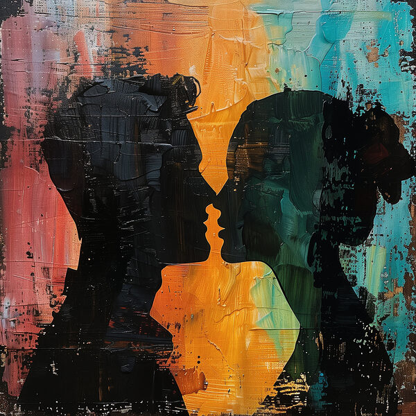 Homme et femme s'embrassant Homme et femme s'embrassant