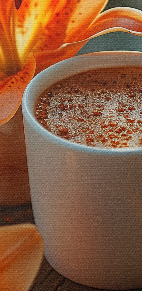 Tasse de café et fleurs d'oranger Tasse de café et fleurs d'oranger