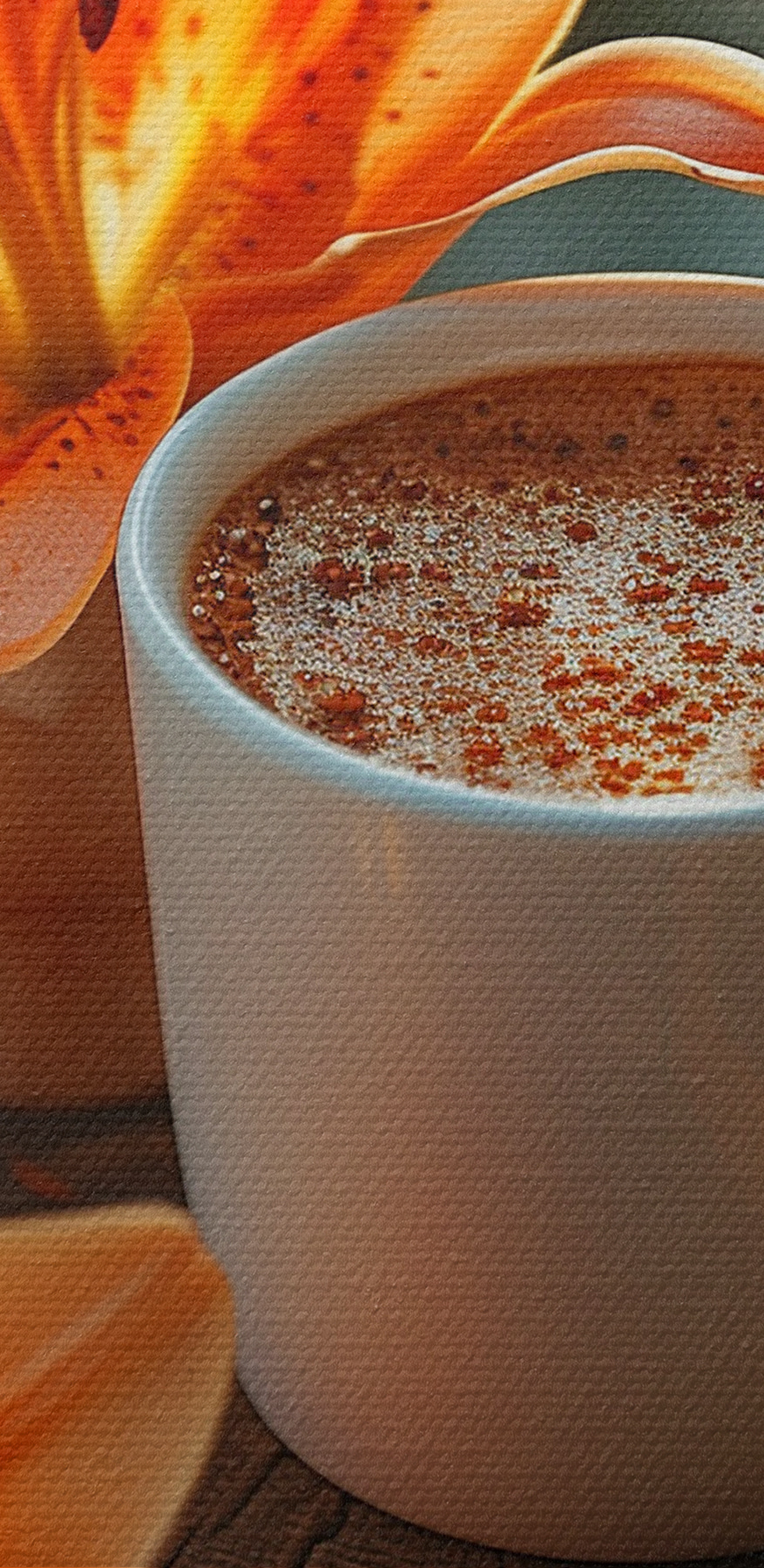 Tasse de café et fleurs d'oranger Tasse de café et fleurs d'oranger