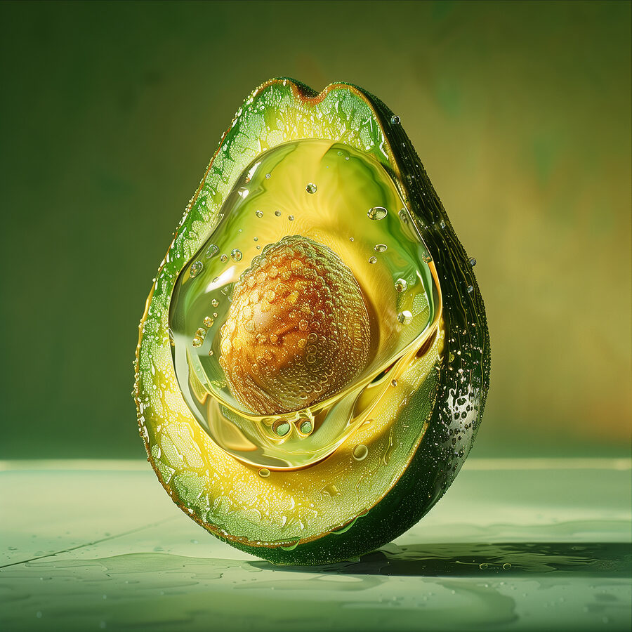 Avocat coupé en deux