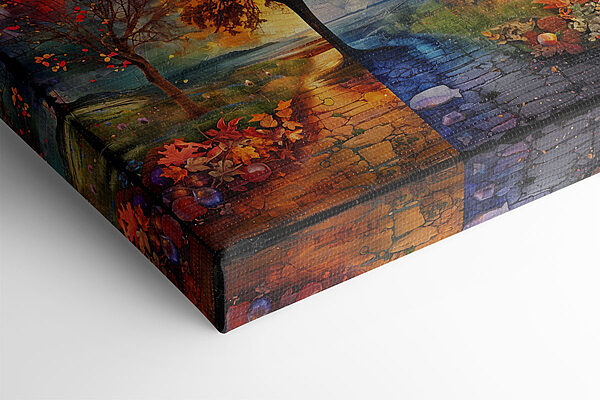 Peinture d'un arbre et d'un chemin Peinture d'un arbre et d'un chemin