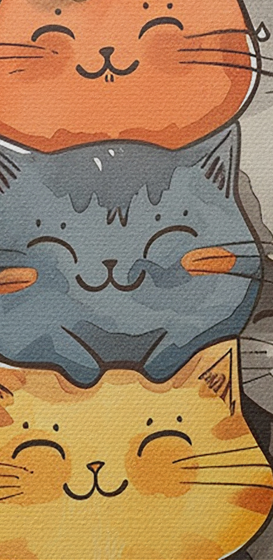 Groupe de chats empilés